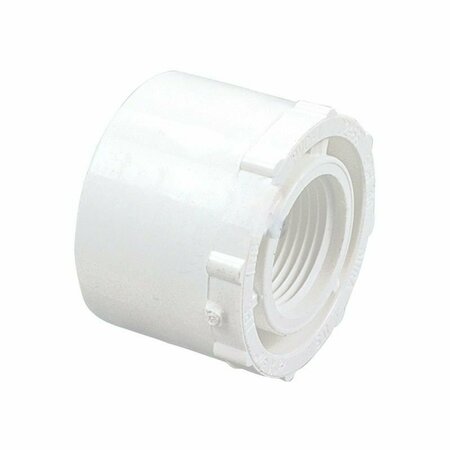 AMERICAN IMAGINATIONS 1 in.x 0.75 in. White Plastic PVC Bushing AI-38201